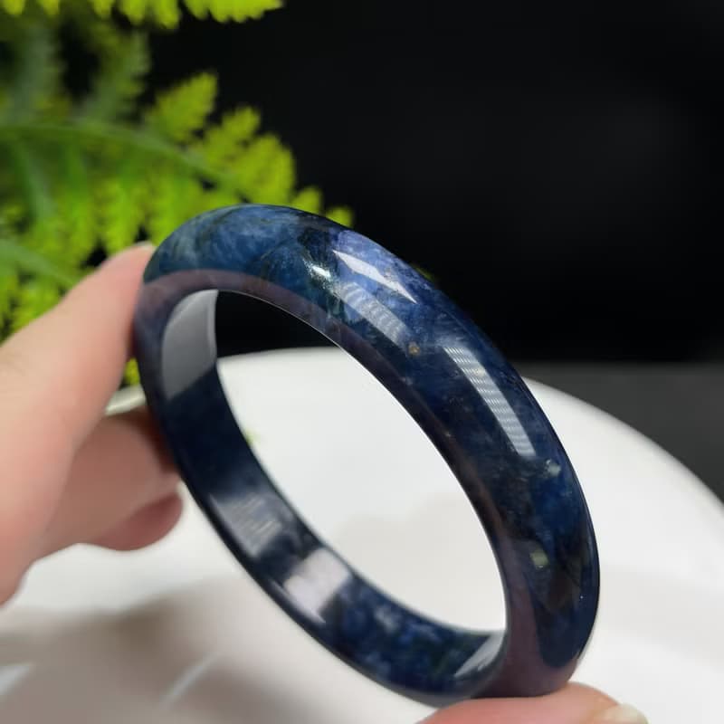 藍線石手鐲 57MM 漸變深藍白 女式手環 智慧洞察財運內心平靜和諧