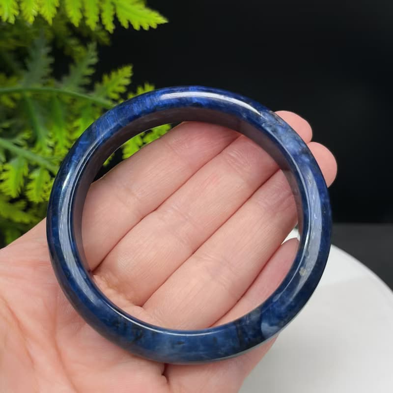 藍線石手鐲 57MM 漸變深藍白 女式手環 智慧洞察財運內心平靜和諧