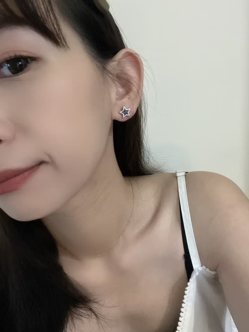 不鏽鋼 星星 胎毛 母乳耳環