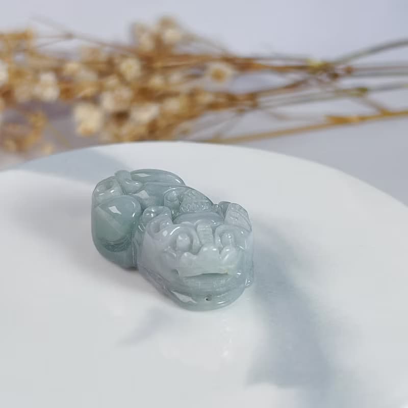 【招財神獸】飄綠翡翠貔貅擺飾擺件 | 天然緬甸玉翡翠A貨 | 送禮