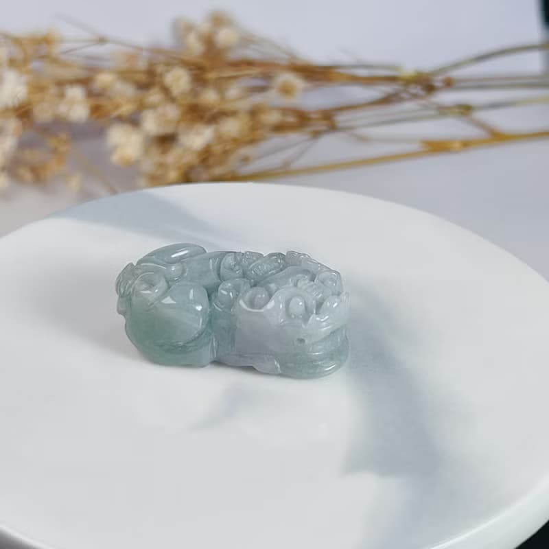 【招財神獸】飄綠翡翠貔貅擺飾擺件 | 天然緬甸玉翡翠A貨 | 送禮