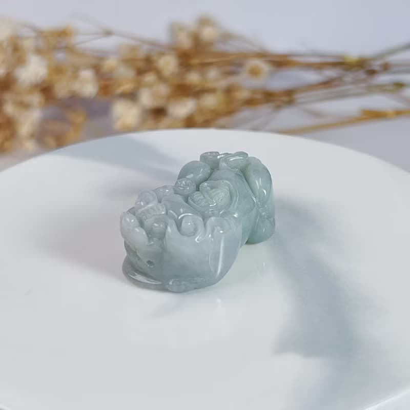 【招財神獸】飄綠翡翠貔貅擺飾擺件 | 天然緬甸玉翡翠A貨 | 送禮