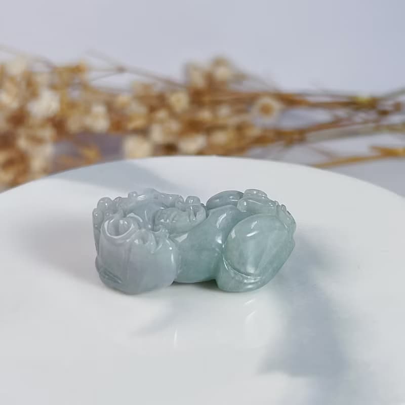 【招財神獸】飄綠翡翠貔貅擺飾擺件 | 天然緬甸玉翡翠A貨 | 送禮