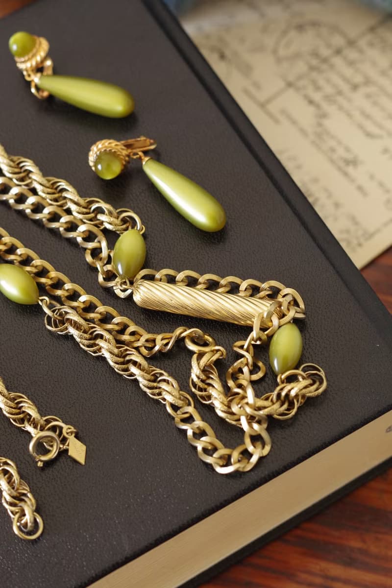 老又好古董珠寶 Vintage 金酪梨套組 項鍊手鍊 Sarah Cov