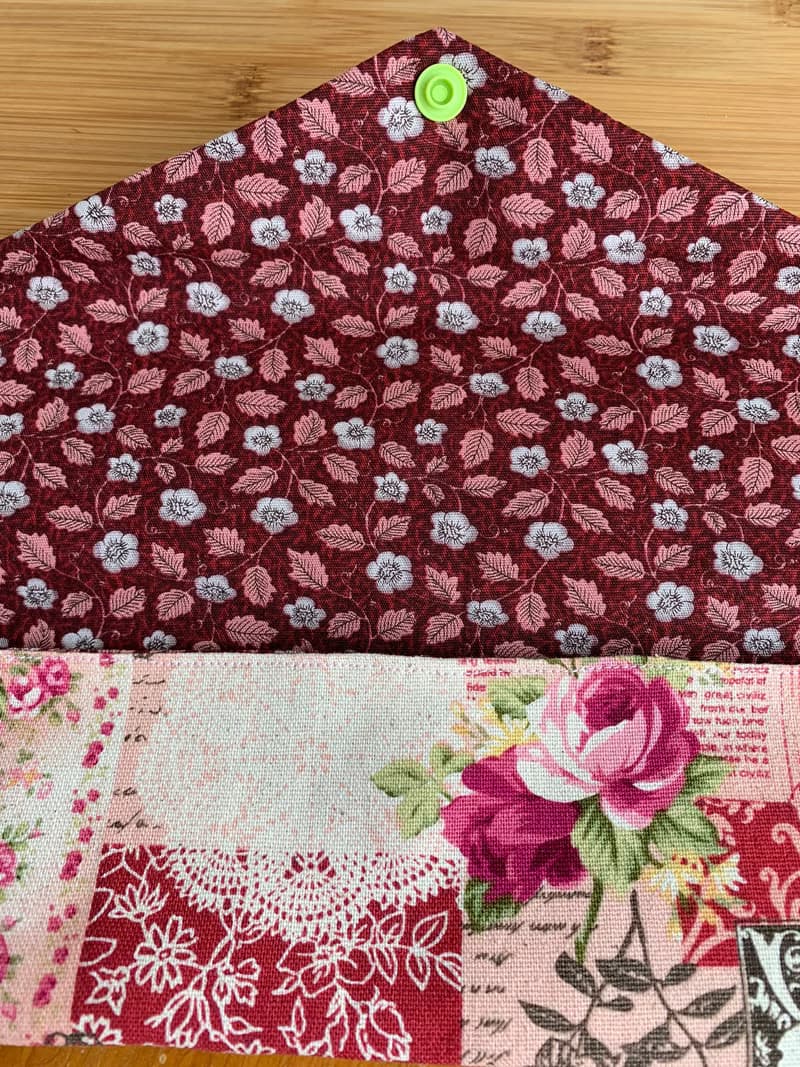 文青風環保筷袋  浪漫玫瑰  手作餐具袋.交換禮物.