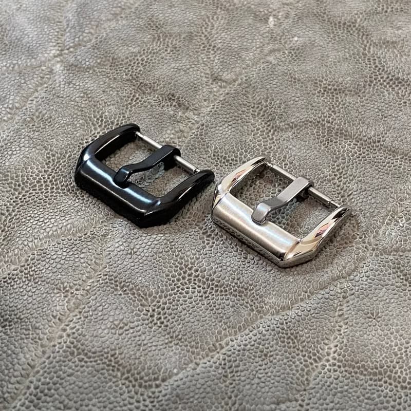 オーダーメイド専用・リザードの時計ベルト　ブラック　18mm-16mm【スタンダード】フルフラット型  腕時計バンド