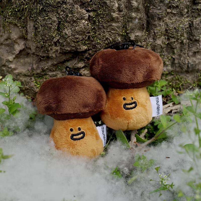 雨過山原創牛肝菌毛絨掛件可愛蘑菇包掛件搞笑鑰匙扣玩偶小公仔