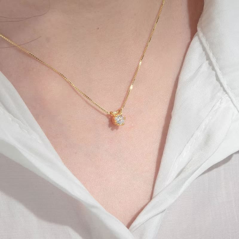 藏寶箱金飾 9999黃金純金 墜子/項鍊/鎖骨鍊 鑽石 單鑽