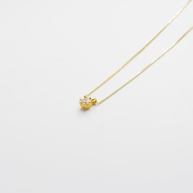 藏寶箱金飾 9999黃金純金 墜子/項鍊/鎖骨鍊 鑽石 單鑽