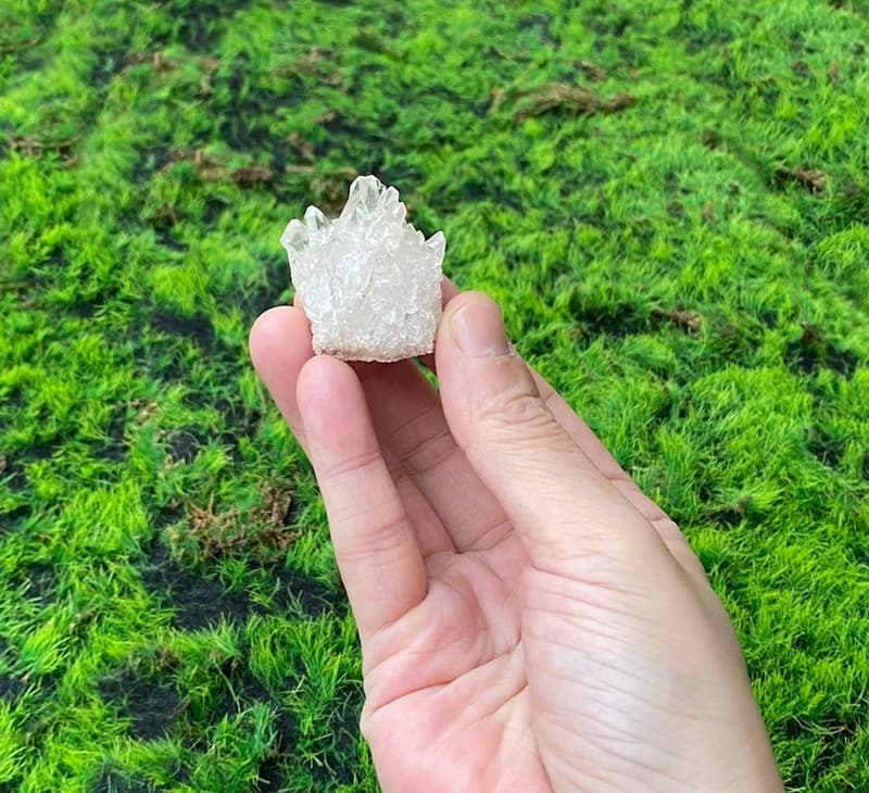 天然原礦可愛白水晶小蛋糕簇 消磁淨化 療癒 開運 淨化