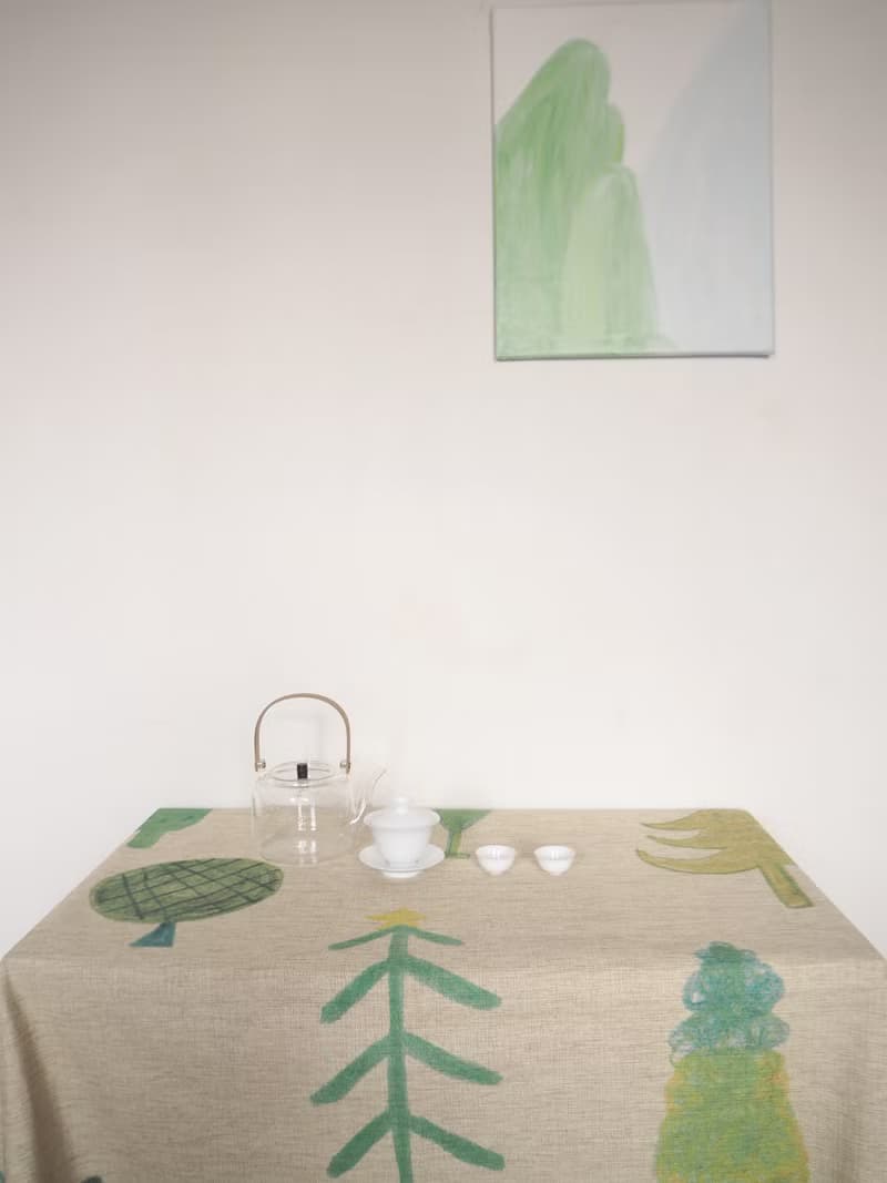 住在家裏的小森林天然棉麻桌布