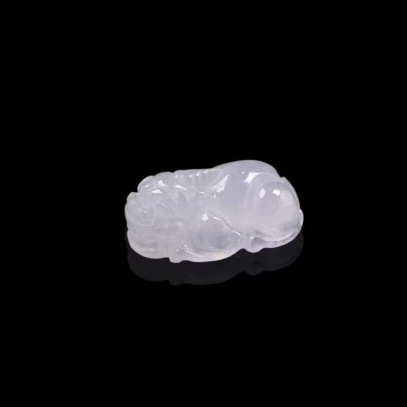 【招財神獸】冰種翡翠貔貅| 戒面| 裸石| 天然緬甸玉翡翠A貨|送禮