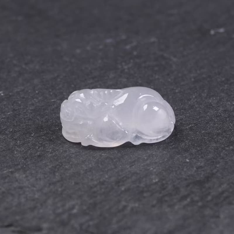 【招財神獸】冰種翡翠貔貅| 戒面| 裸石| 天然緬甸玉翡翠A貨|送禮