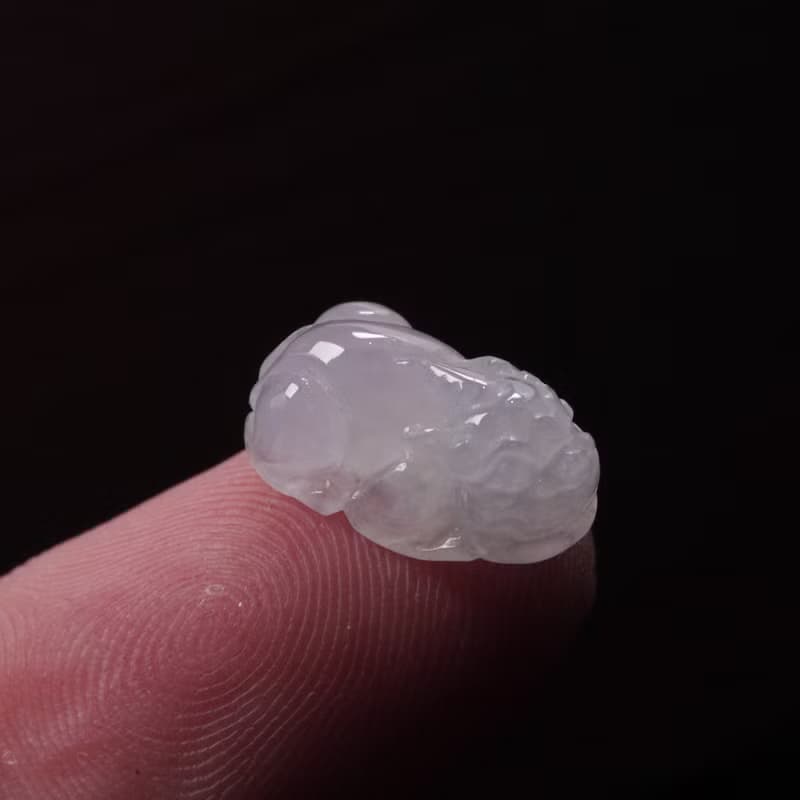 【招財神獸】冰種翡翠貔貅| 戒面| 裸石| 天然緬甸玉翡翠A貨|送禮