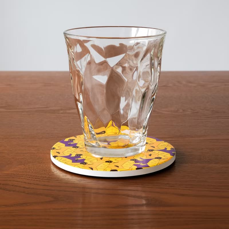 【錦源興】抓猴陶瓷吸水杯墊 l 底部防滑 鶯歌陶瓷製 禮物 新居