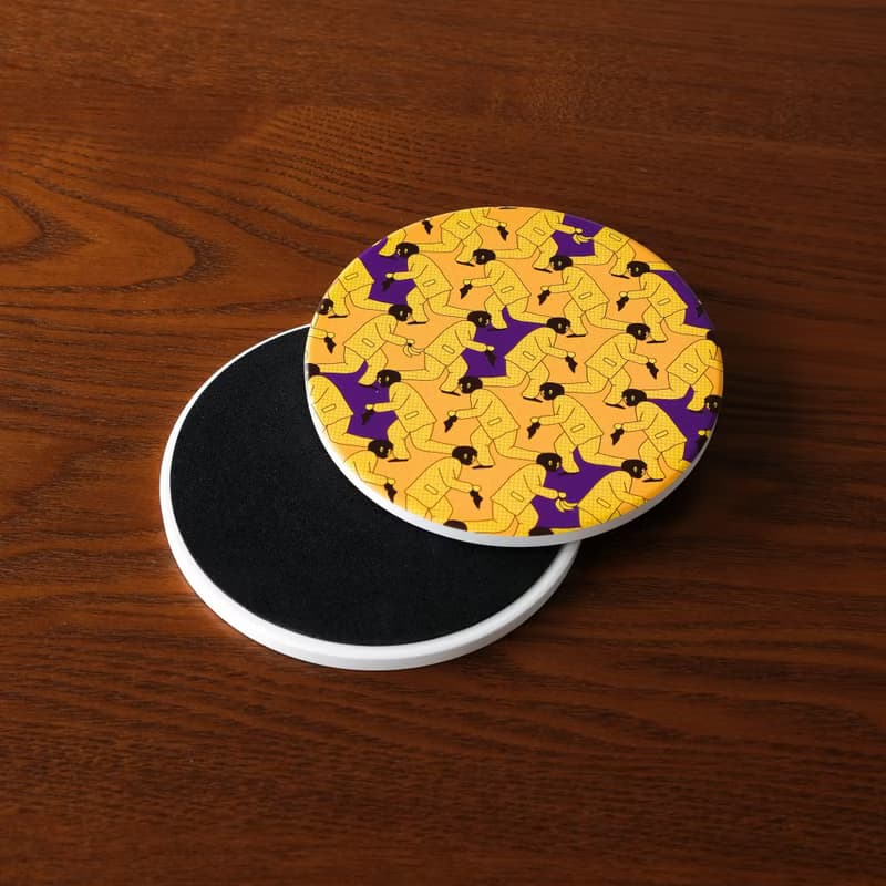 【錦源興】抓猴陶瓷吸水杯墊 l 底部防滑 鶯歌陶瓷製 禮物 新居