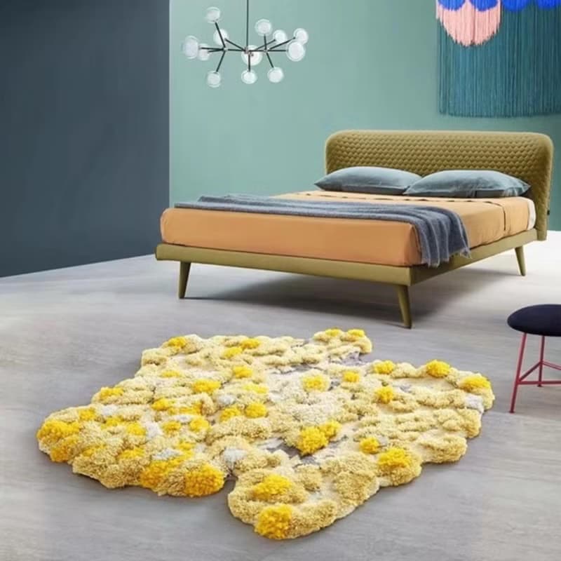 北歐風 手作紐西蘭羊毛地毯 秋日大地 客廳臥室床邊墊 家居裝飾