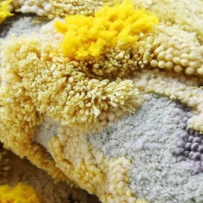 北歐風 手作紐西蘭羊毛地毯 秋日大地 客廳臥室床邊墊 家居裝飾