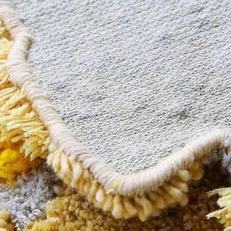 北歐風 手作紐西蘭羊毛地毯 秋日大地 客廳臥室床邊墊 家居裝飾