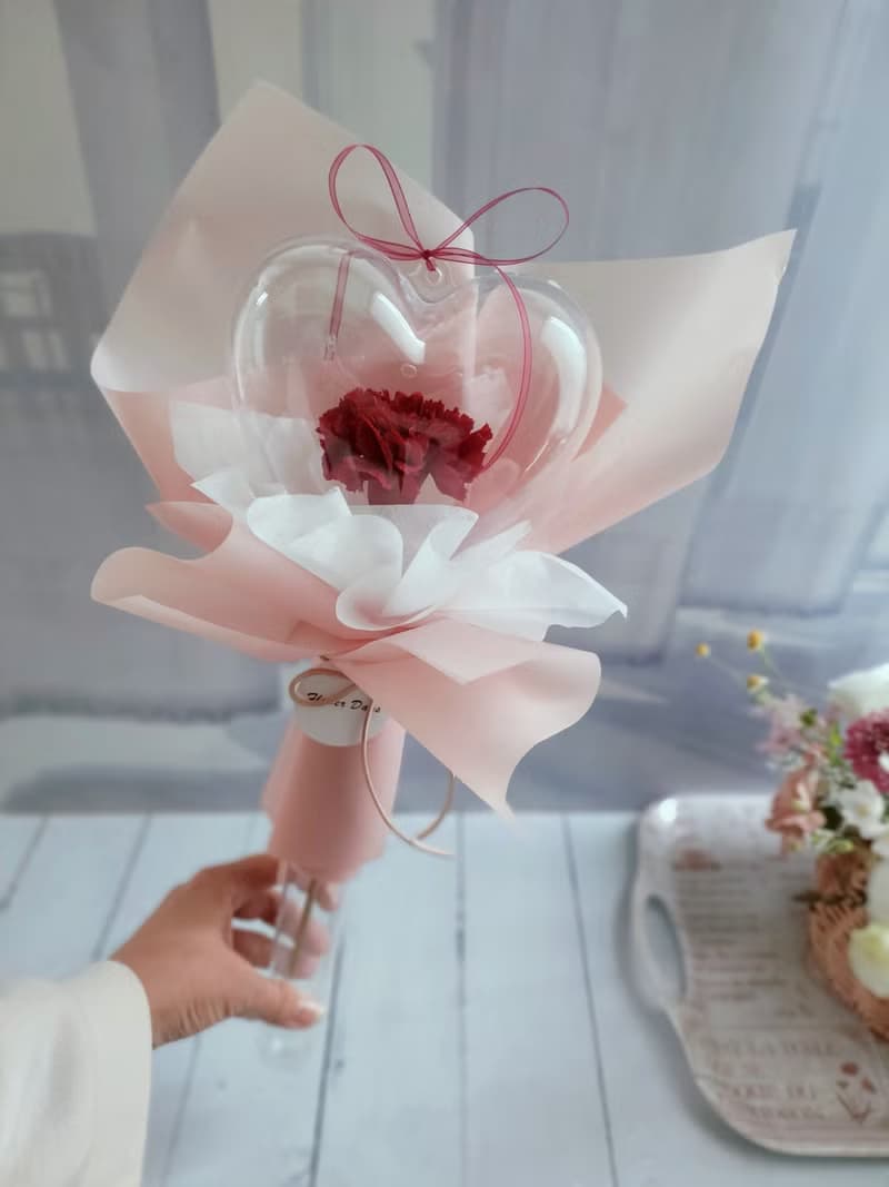 現貨~永生花束- 愛心魔法棒  母親節康乃馨