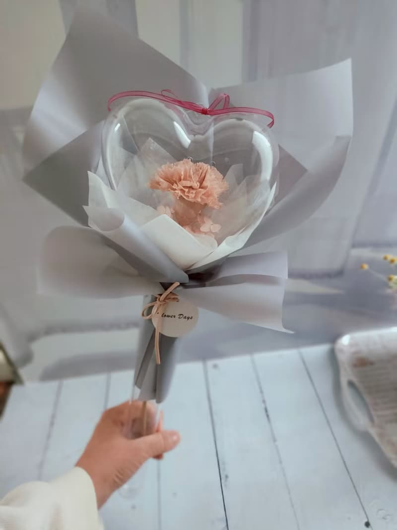 現貨~永生花束- 愛心魔法棒  母親節康乃馨