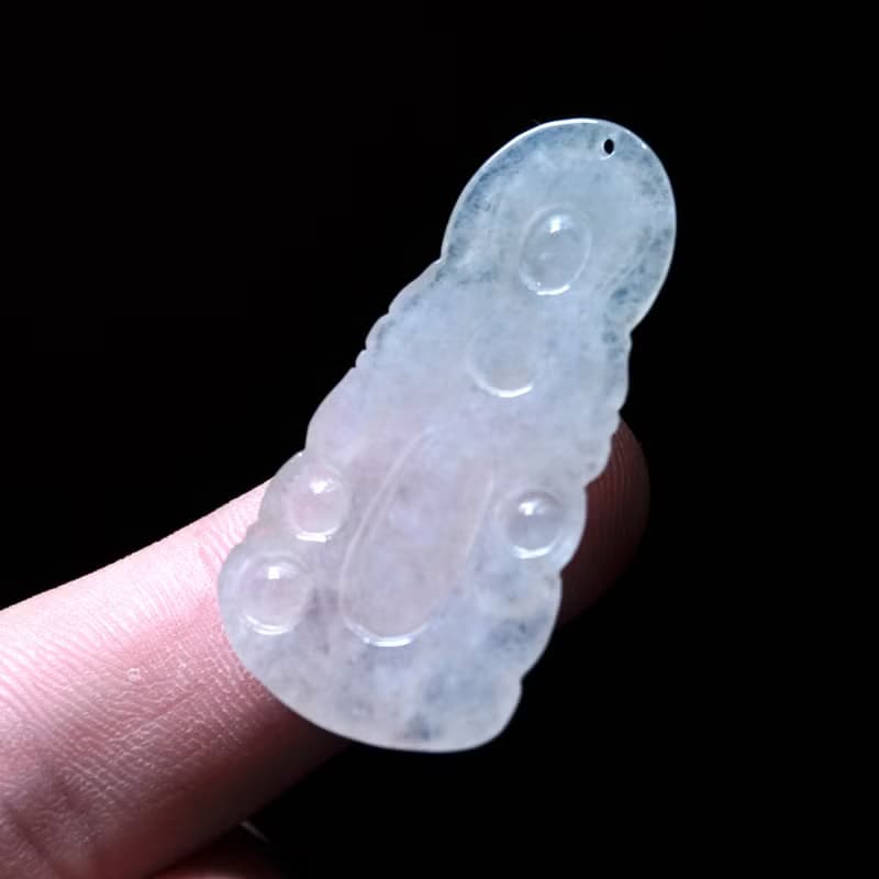 冰種翡翠精雕觀音菩薩 | 天然緬甸玉翡翠A貨 | 送禮