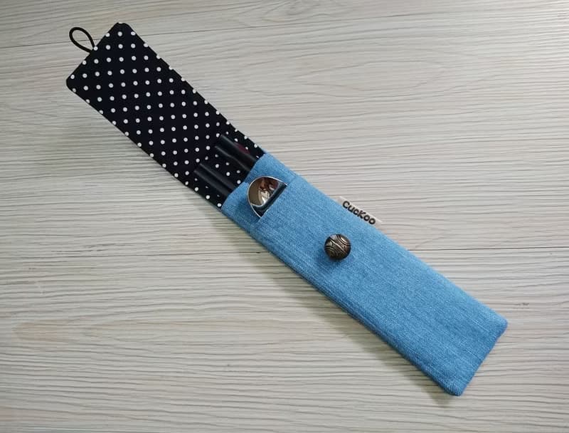 環保餐具收納袋 餐具袋 雙層筷袋 牛仔款