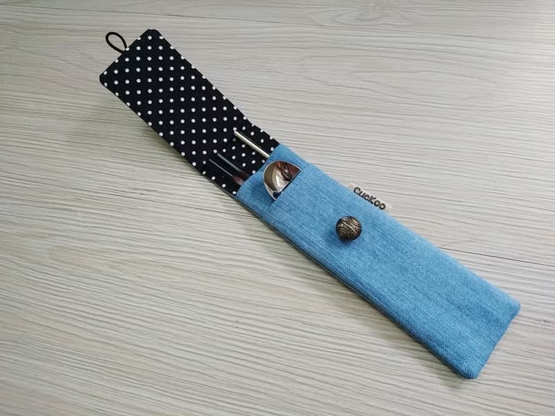 環保餐具收納袋 餐具袋 雙層筷袋 牛仔款