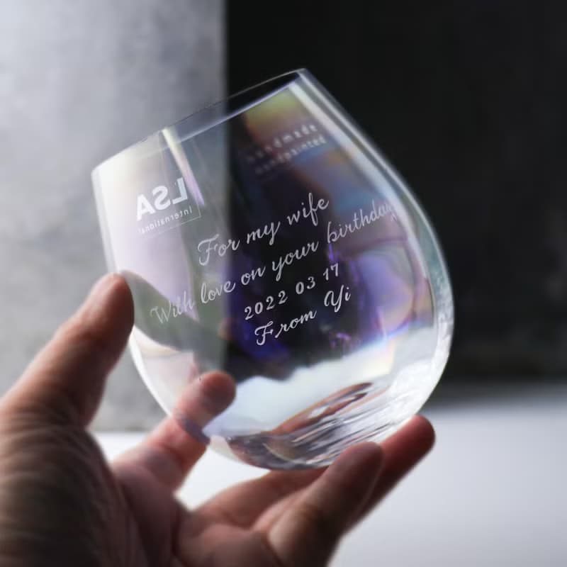 425cc【Rainbow漸變手工杯】(多文字版)英國LSA Pearl威士忌杯