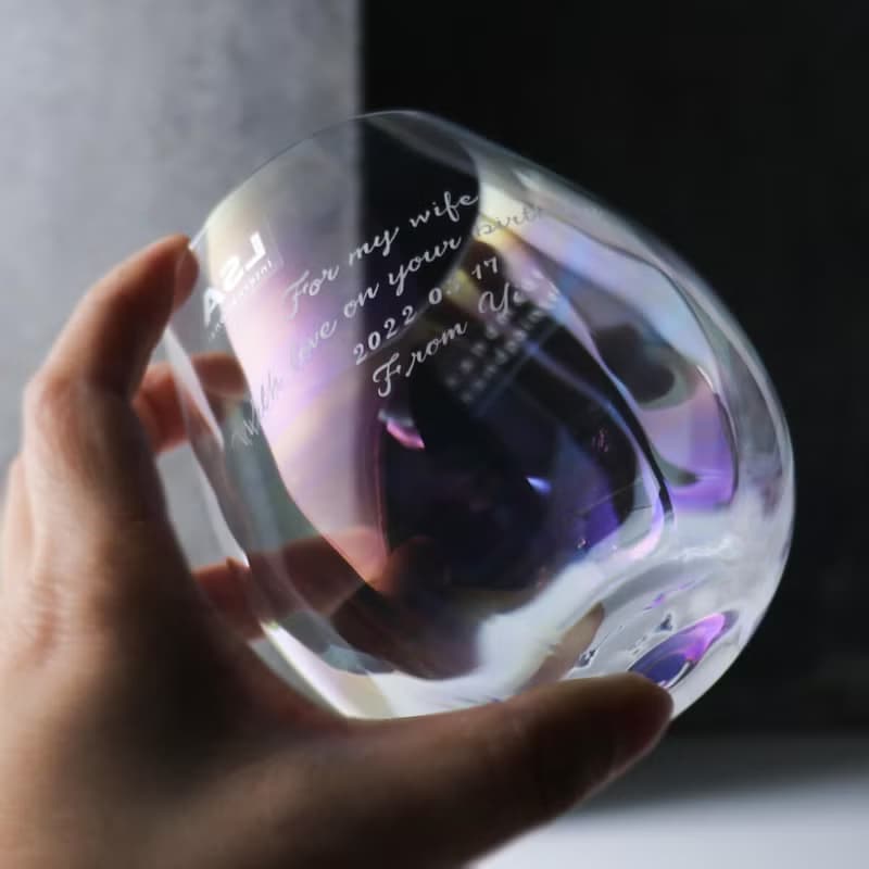 425cc【Rainbow漸變手工杯】(多文字版)英國LSA Pearl威士忌杯