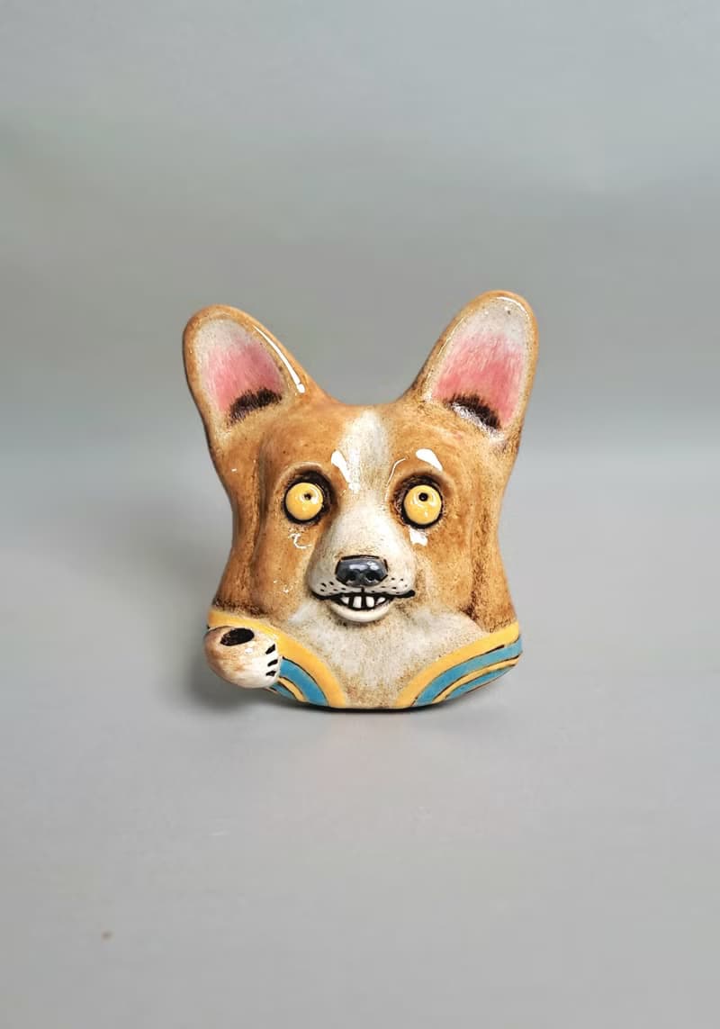 柯基犬擴香器01(手工陶製品)