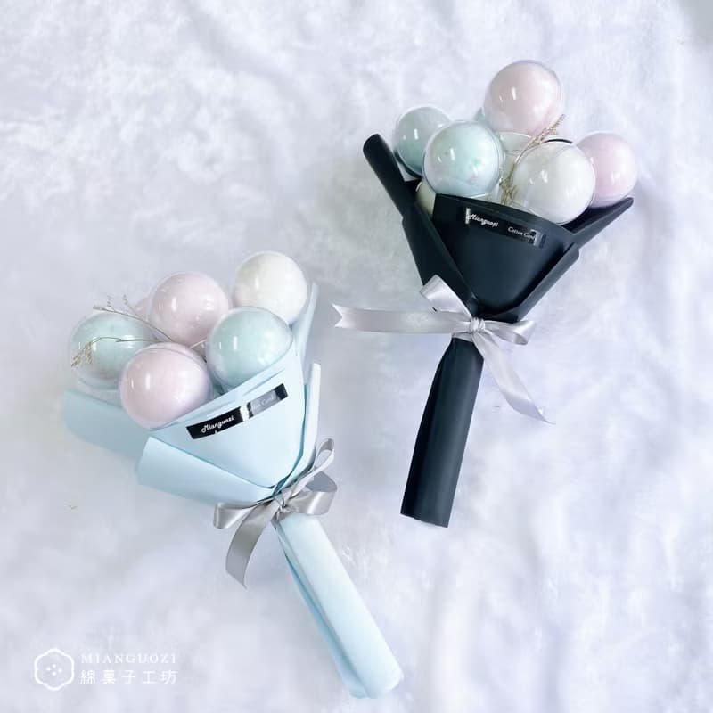 【綿菓子工坊】棉花糖迷你花束-三色(送禮 花禮 燥花)