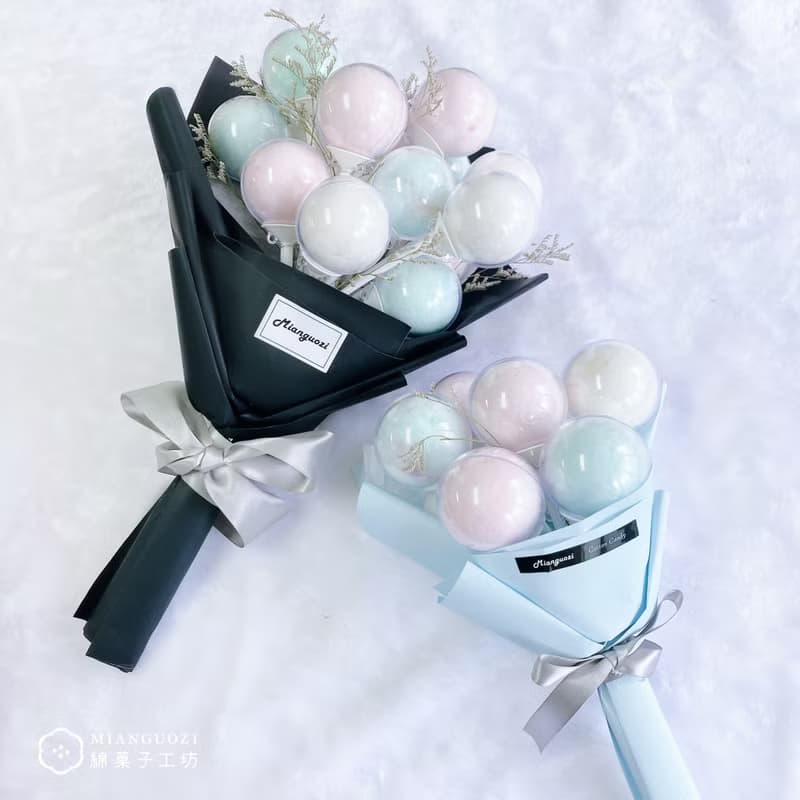 【綿菓子工坊】棉花糖迷你花束-三色(送禮 花禮 燥花)