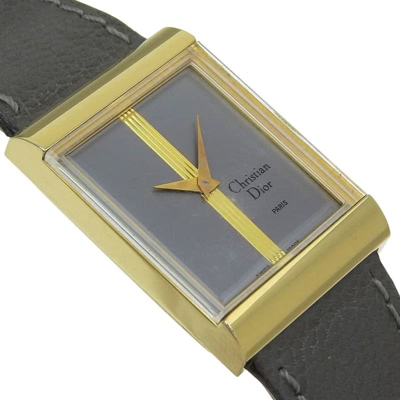 【日本直送】クリスチャンディオール Dior 腕時計 cal.2512-1 31735 SS×レザー 手巻き グレー文字盤 メンズ【中古】