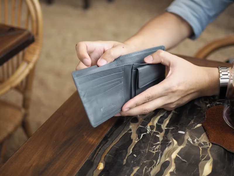 Paul (Grey) : wallet, men purse, Grey, cow leather, folded wallet