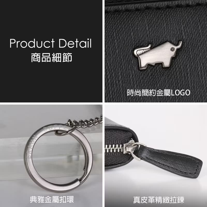 【免費升級送禮包裝】HOMME-M 拉鍊零錢包-黑色/BF306-161-BK