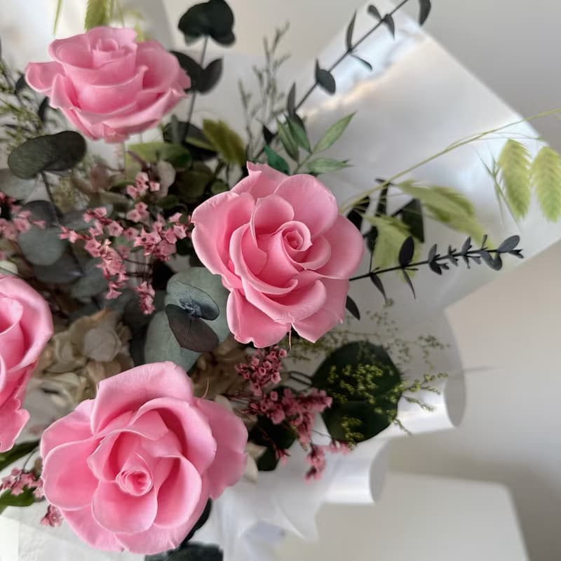 SEE 看見花藝設計 |情人節|永生玫瑰|生日|純愛粉玫瑰花束