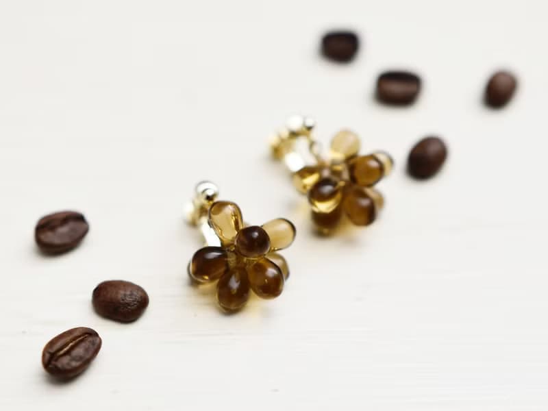 【ピアス・イヤリング】ホットコーヒー (短い)