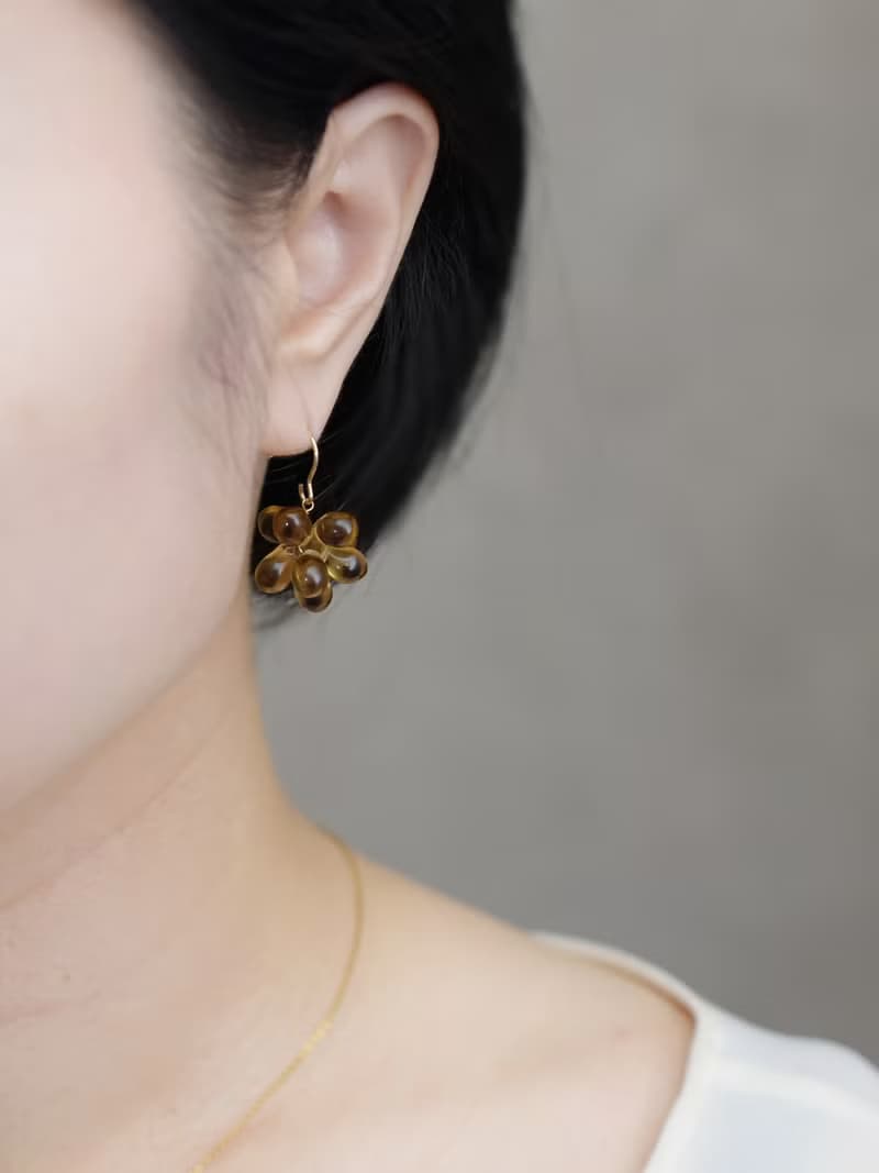 【ピアス・イヤリング】ホットコーヒー (短い)