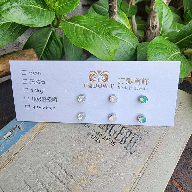 │為耳朵容易過敏發炎的你而存在│中性小鑽頂級醫療鋼經典耳環組