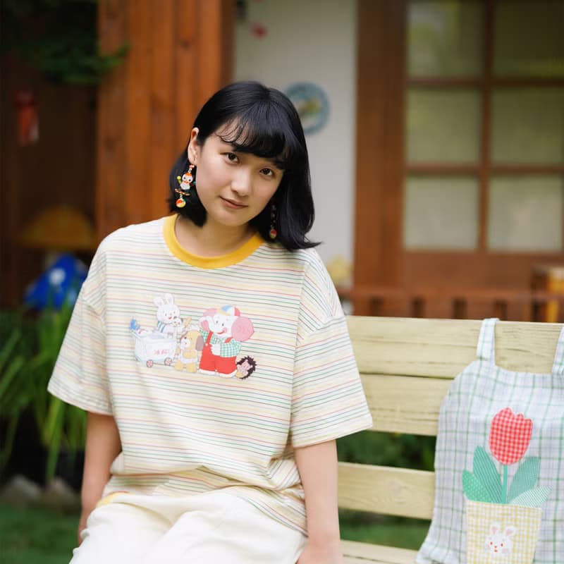 賣冰棍咯 純棉短袖T恤 復古昭和可愛舒服 透氣 印花