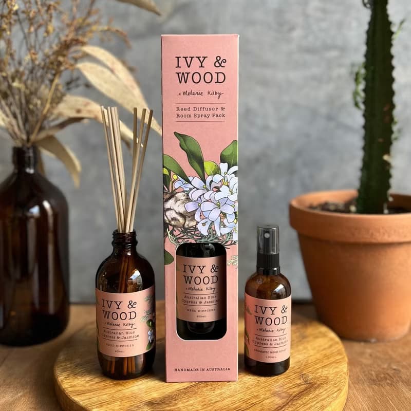 澳洲藍絲柏與茉莉香氛噴霧-【IVY&WOOD】手作天然香氛