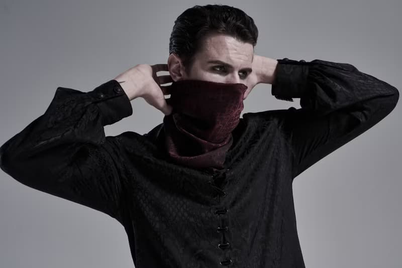 哥德西域刺客龍鱗圍巾面罩 - 紅 / 黑