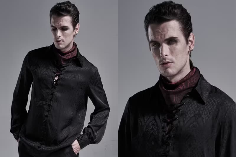 哥德西域刺客龍鱗圍巾面罩 - 紅 / 黑