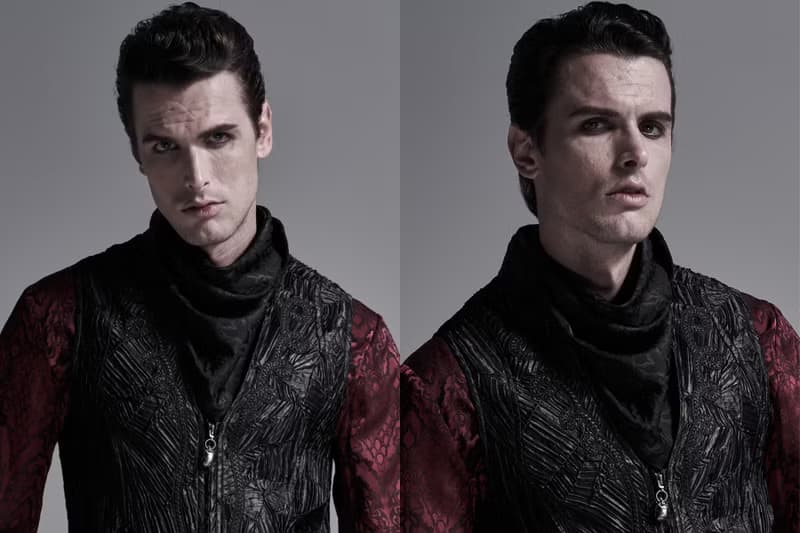 哥德西域刺客龍鱗圍巾面罩 - 紅 / 黑