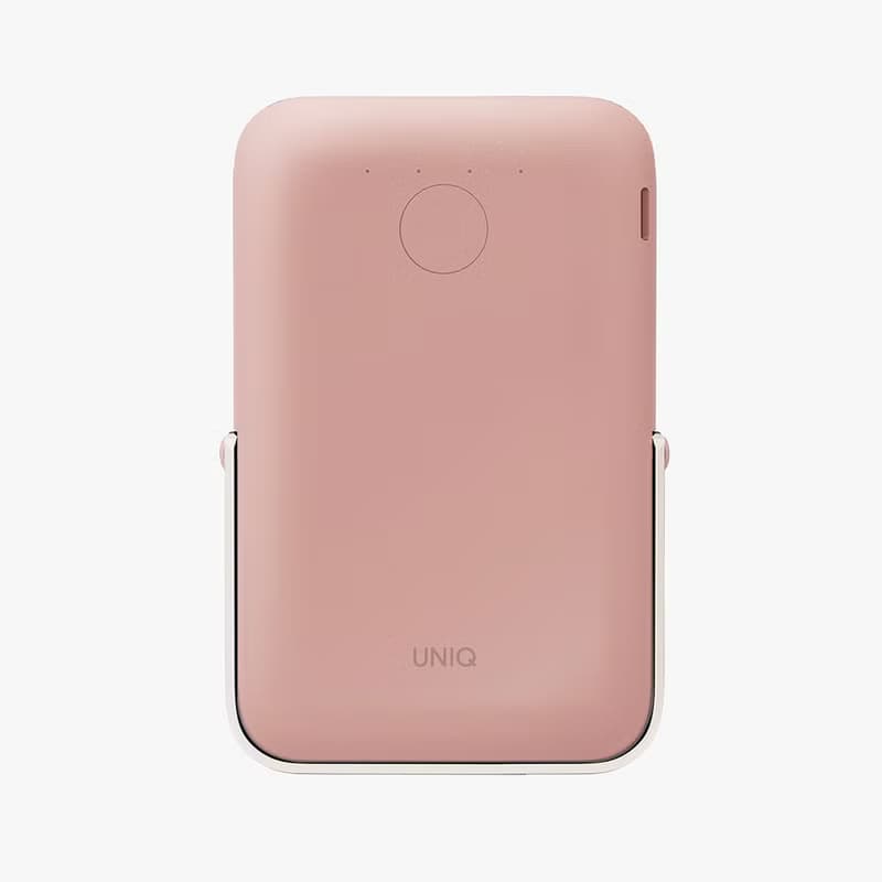 5000mAh 20W  Hoveo支架款磁吸行動電源支援MagSafe 粉色