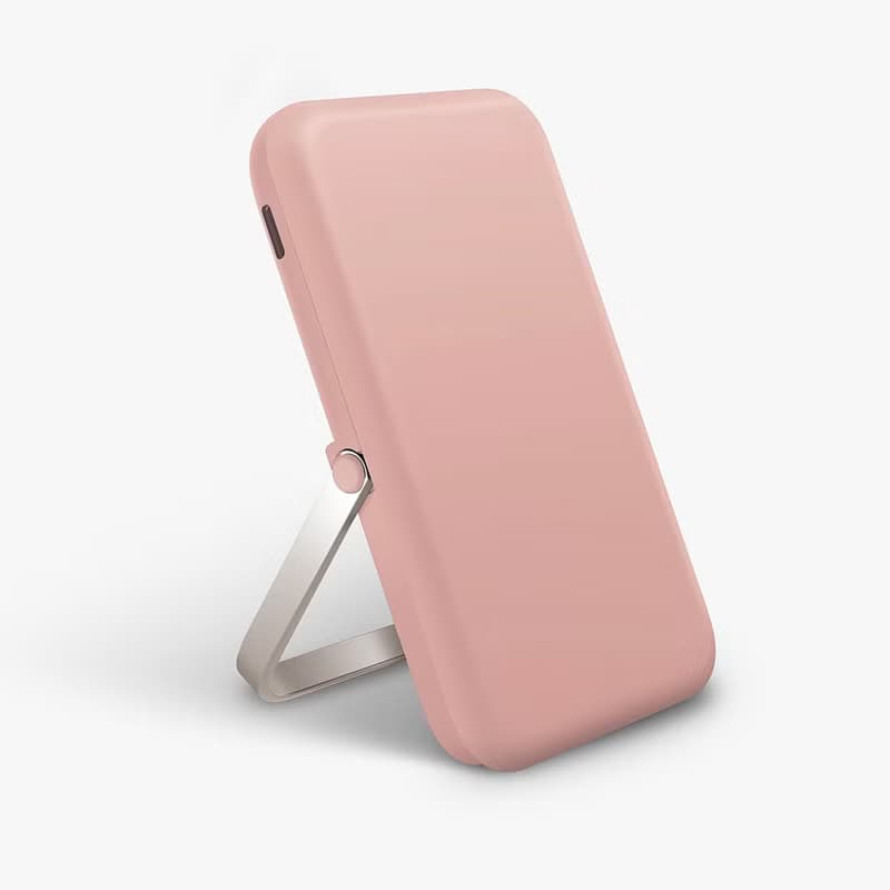 5000mAh 20W  Hoveo支架款磁吸行動電源支援MagSafe 粉色