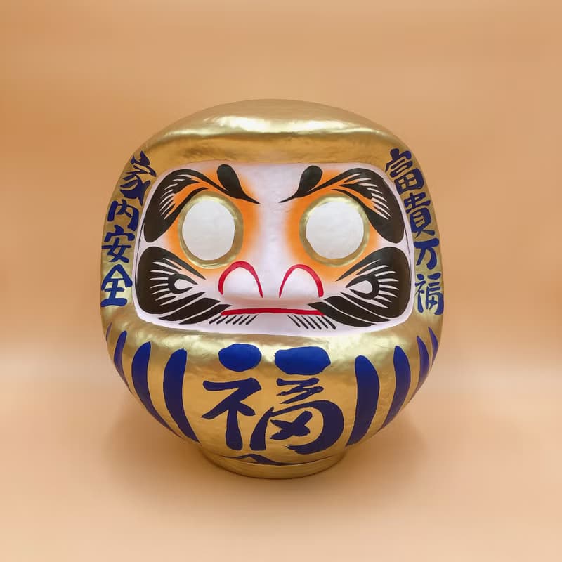 【招福祈願】達摩不倒翁 だるま 金色 30cm 擺設 送禮 許願 DIY