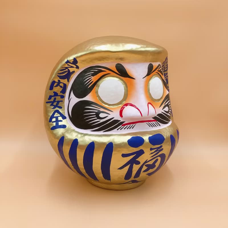 【招福祈願】達摩不倒翁 だるま 金色 30cm 擺設 送禮 許願 DIY