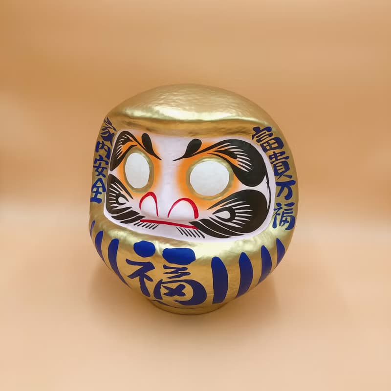 【招福祈願】達摩不倒翁 だるま 金色 30cm 擺設 送禮 許願 DIY
